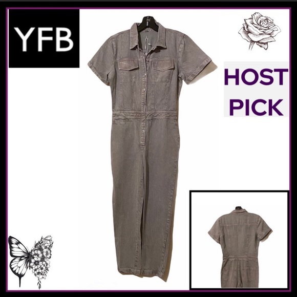 Young Fabulous & Broke Pants - NWT YOUNG FABULOUS & BROKE GRAY SOFT JUMPSUIT